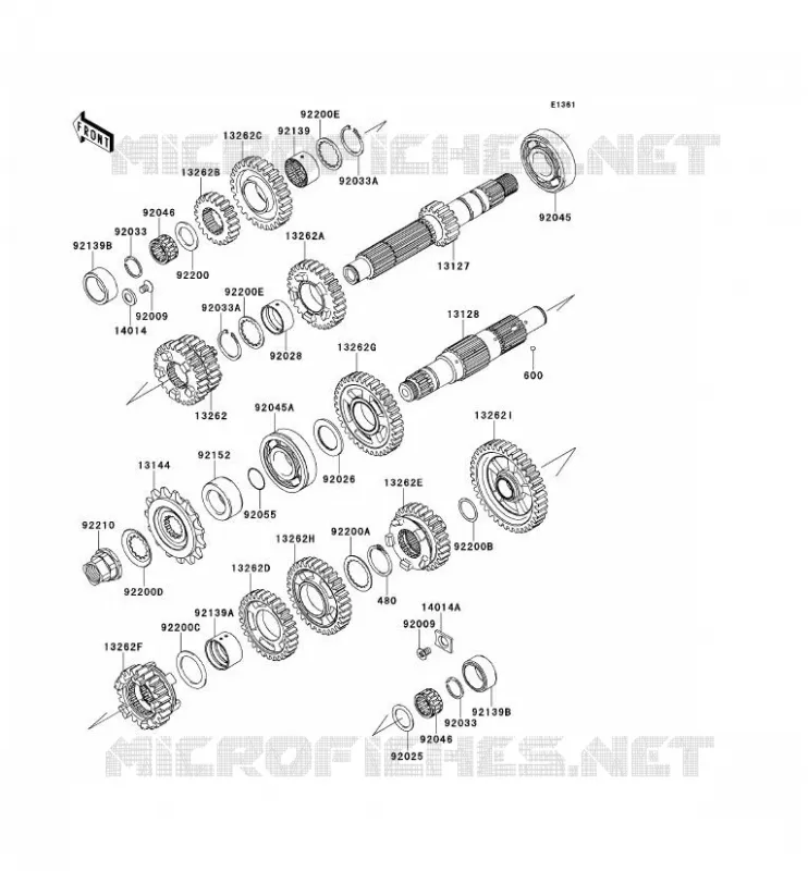 TRANSMISSION Kawasaki MOTOS 650 2014 VERSYS 650 ABS  KLE650DEF