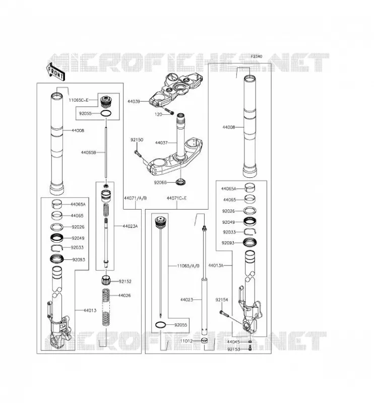 FOURCHE Kawasaki MOTOS 650 2015 VERSYS 650  KLE650EFF