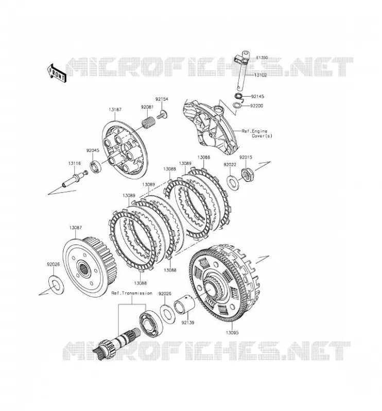 EMBRAYAGE Kawasaki MOTOS 650 2015 VERSYS 650  KLE650EFF