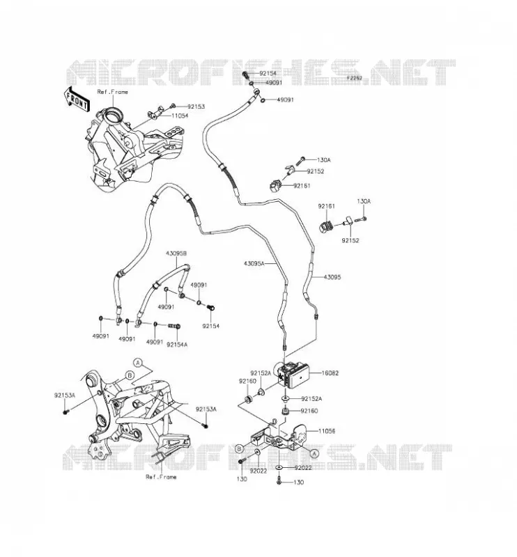 DURITE DE FREIN Kawasaki MOTOS 650 2015 VERSYS 650 ABS  KLE650FFF