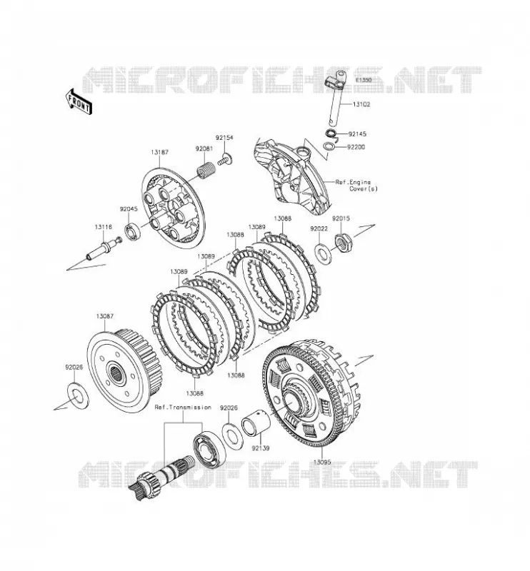 EMBRAYAGE Kawasaki MOTOS 650 2015 VERSYS 650 ABS  KLE650FFF