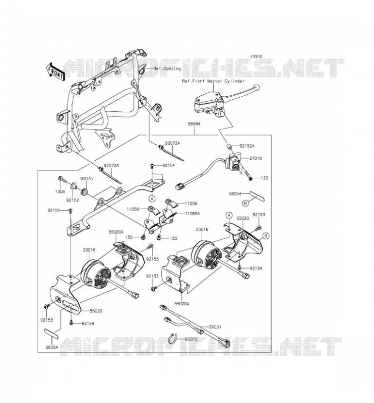 ACCESSOIRE(PHARE ADDITIONEL) Kawasaki MOTOS 650 2015 VERSYS 650 ABS  KLE650FFF