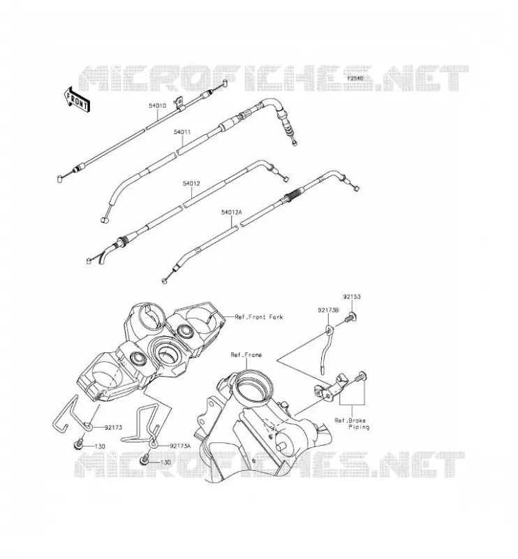 CABLES Kawasaki MOTOS 650 2015 VERSYS 650 ABS  KLE650FFF