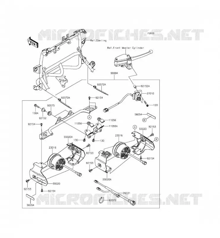 ACCESSOIRE(PHARE ADDITIONEL) Kawasaki MOTOS 650 2016 VERSYS 650 ABS  KLE650FGF