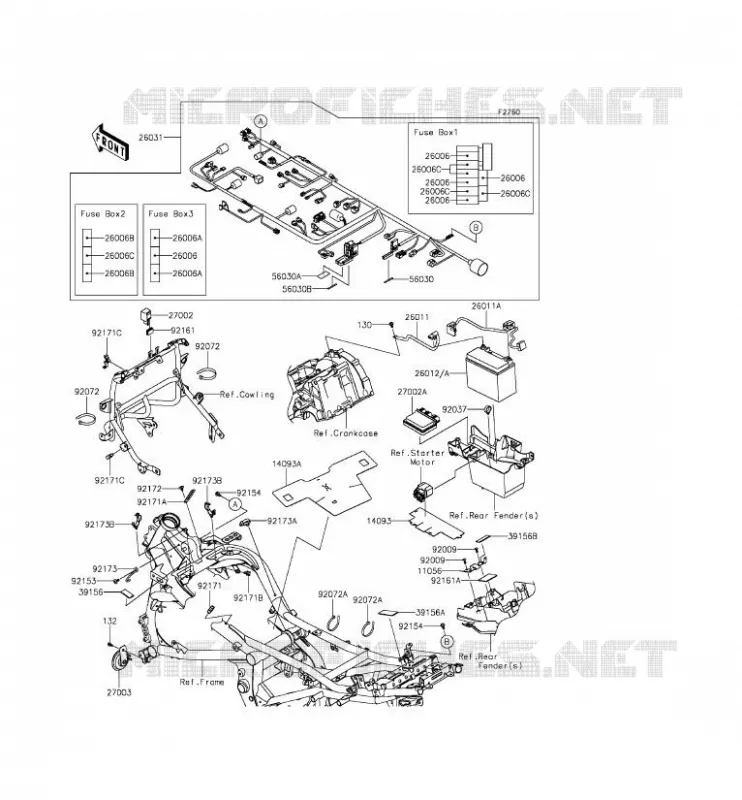 CHASSIS EQUIPMENT ELECTRIQUE Kawasaki MOTOS 650 2016 VERSYS 650 ABS  KLE650FGF