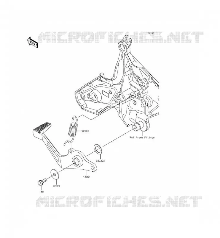 PEDALE DE FREIN Kawasaki MOTOS 650 2016 VERSYS 650 ABS  KLE650FGF