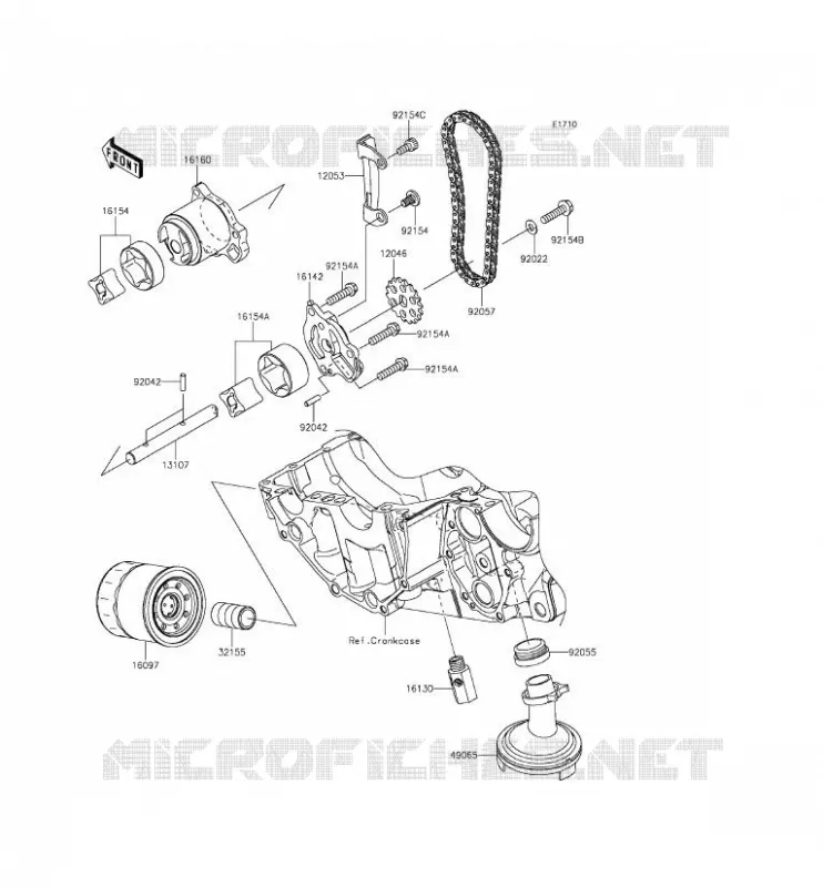 POMPE A HUILE Kawasaki MOTOS 650 2016 VERSYS 650 ABS  KLE650FGF