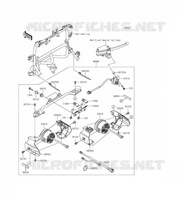 ACCESSOIRE(PHARE ADDITIONEL) Kawasaki MOTOS 650 2016 VERSYS 650 ABS  KLE650FGF