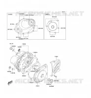 COUVERCLES MOTEUR pour Kawasaki KLX125 2006