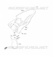 GARDE BOUE ARRI&Egrave;RE pour Kawasaki KLX125 2006