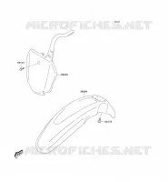 GARDE BOUE AVANT pour Kawasaki KLX125 2006