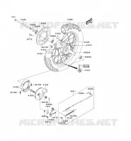 MOYEU ARRIERE pour Kawasaki KLX125 2006