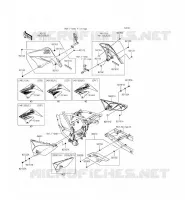 CACHE LAT&Eacute;RAL/GARDE CHAINE pour Kawasaki KLX125 2014