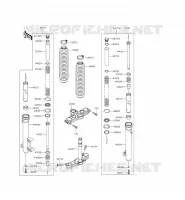Front Fork( JKALX125CCDA09710) pour Kawasaki KLX125 2014