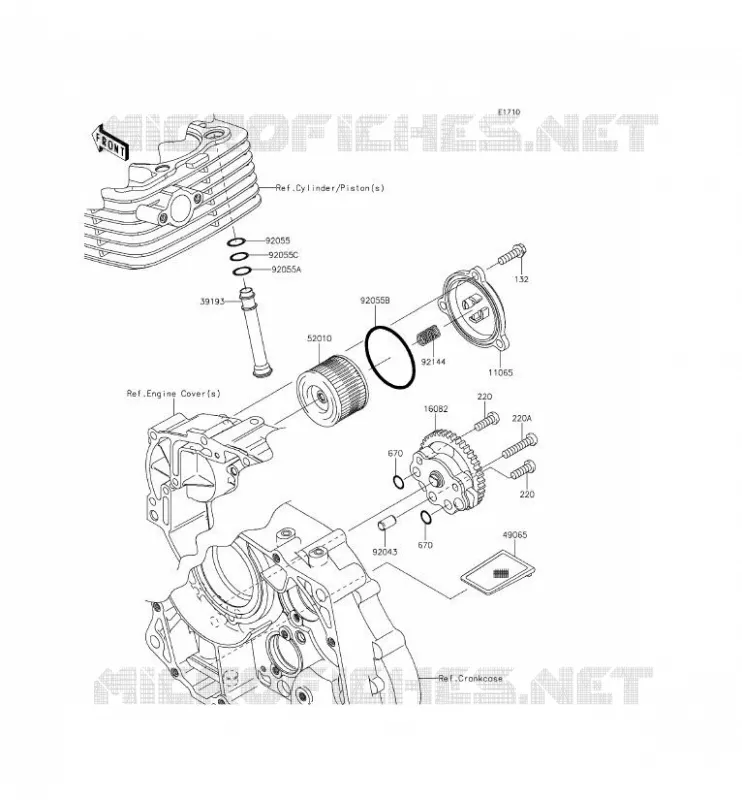 POMPE A HUILE Kawasaki TOUT-TERRAIN 125 2014 KLX125  KLX125CEF