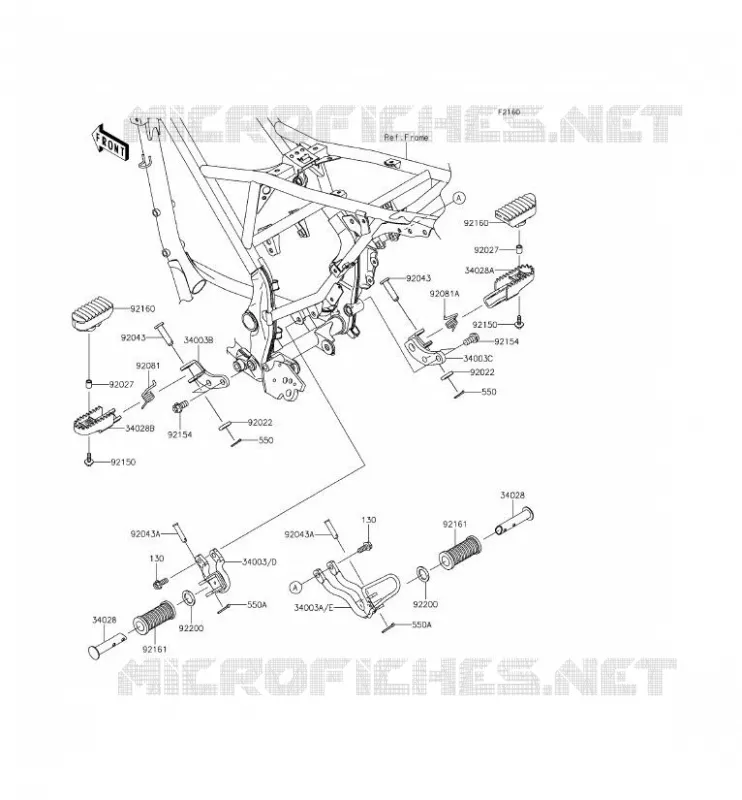 REPOSE PIED Kawasaki TOUT-TERRAIN 125 2015 KLX125  KLX125CFF