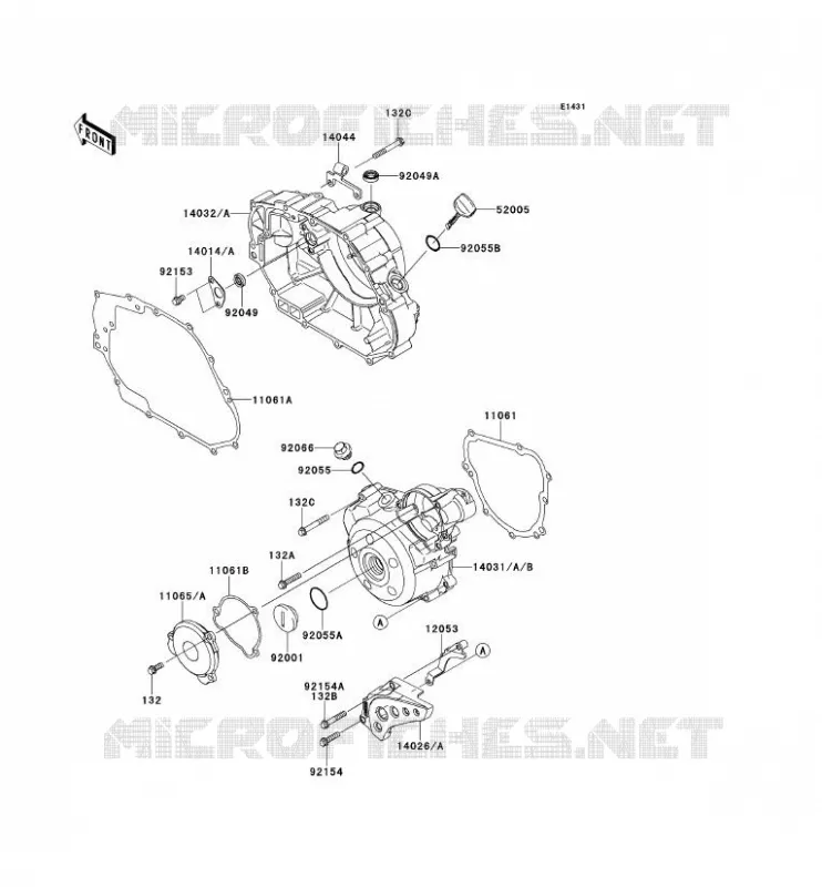 COUVERCLES MOTEUR Kawasaki MOTOS 125 2011 D-TRACKER 125  KLX125DBF