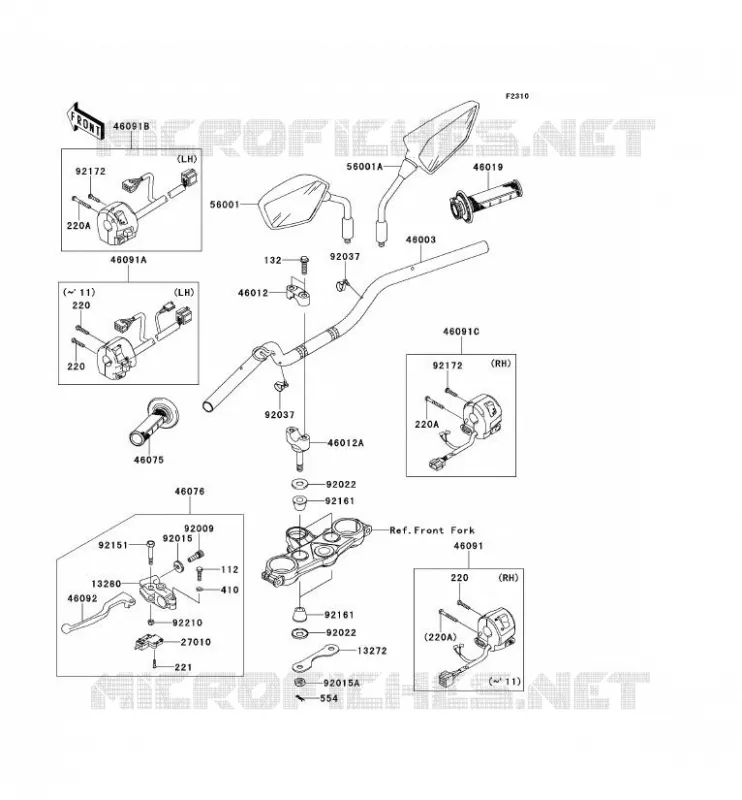 GUIDON Kawasaki MOTOS 125 2012 D-TRACKER 125  KLX125DCF