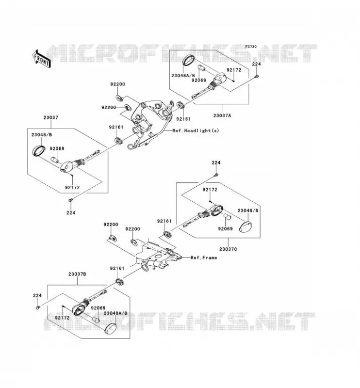 CLIGNOTANTS Kawasaki MOTOS 125 2013 D-TRACKER 125  KLX125DDF