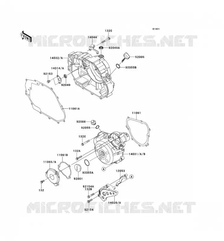 COUVERCLES MOTEUR Kawasaki MOTOS 125 2013 D-TRACKER 125  KLX125DDF