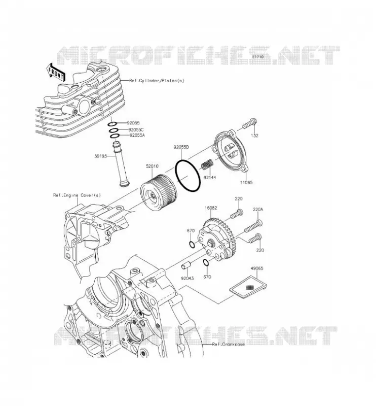 POMPE A HUILE Kawasaki TOUT-TERRAIN 150 2014 KLX150L  KLX150EEF