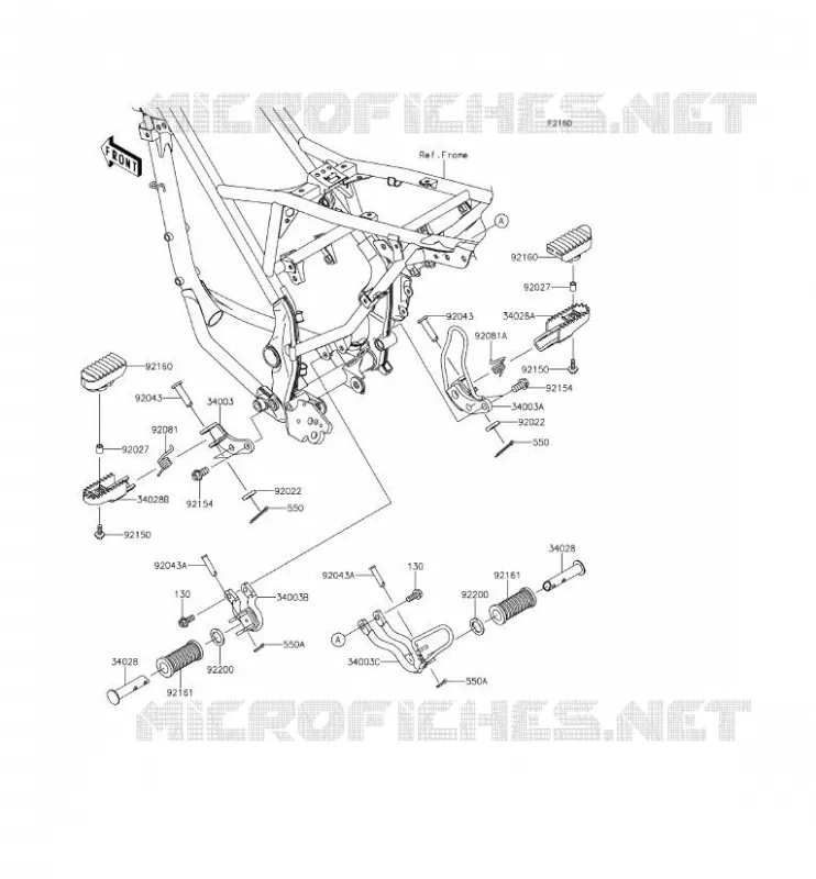 REPOSE PIED Kawasaki TOUT-TERRAIN 150 2014 KLX150L  KLX150EEF