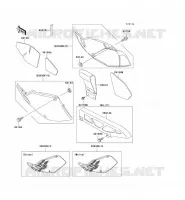CACHE LAT&Eacute;RAL/GARDE CHAINE pour Kawasaki KLX250 1995