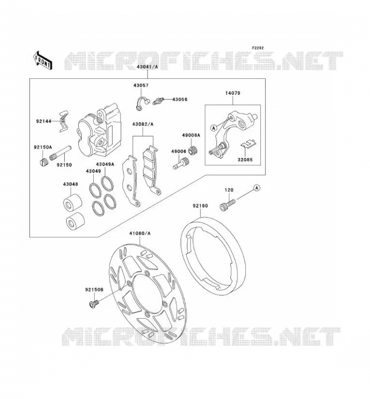 FREIN AVANT Kawasaki TOUT-TERRAIN 250 1995 KLX250  KLX250-E3