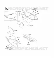 CACHE LAT&Eacute;RAL/GARDE CHAINE pour Kawasaki KLX250 2007