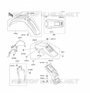 GARDE BOUE pour Kawasaki KLX250 2007