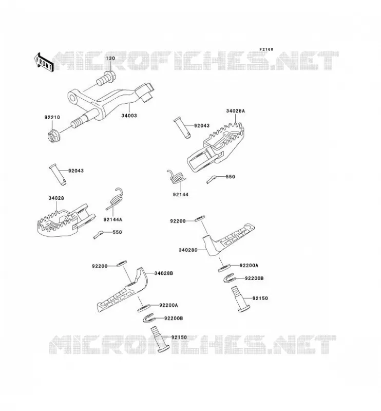 REPOSE PIED Kawasaki TOUT-TERRAIN 250 2007 KLX250  KLX250H7F