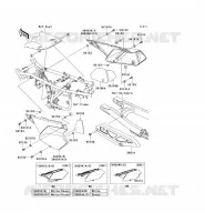 CACHE LAT&Eacute;RAL/GARDE CHAINE pour Kawasaki KLX250 2009