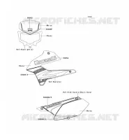 STICKER(EBONY) pour Kawasaki KLX250 2009