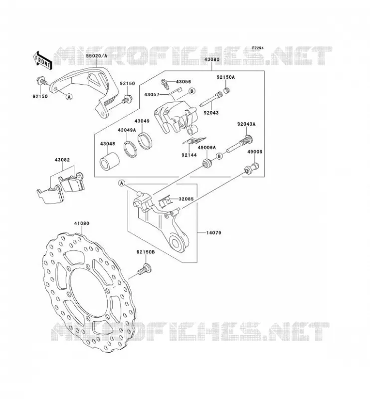 FREIN ARRIERE Kawasaki TOUT-TERRAIN 250 2010 KLX250  KLX250SAF