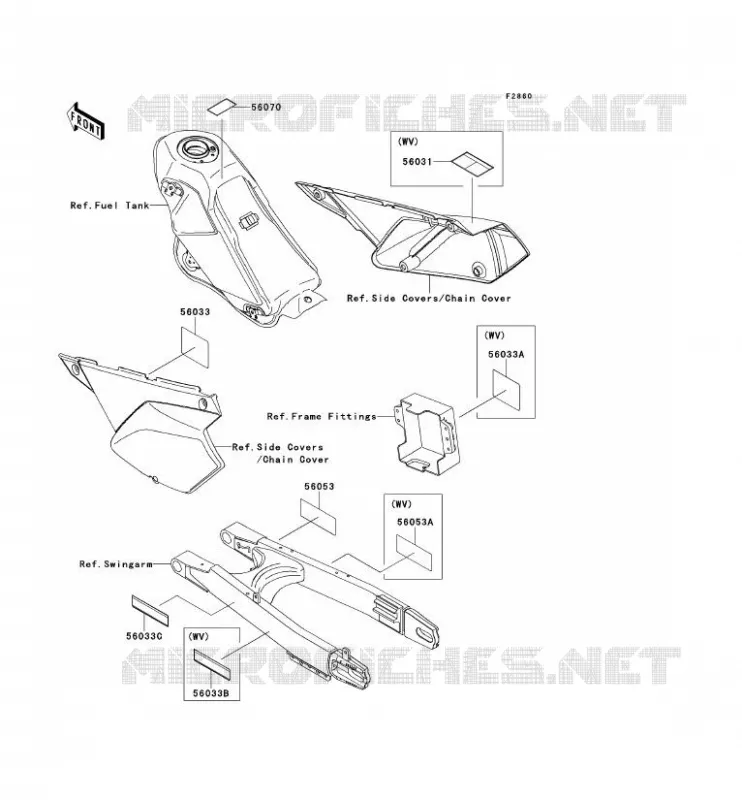 LABEL Kawasaki TOUT-TERRAIN 250 2010 KLX250  KLX250SAF