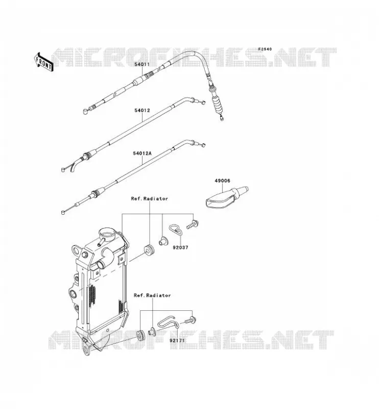 CABLES Kawasaki TOUT-TERRAIN 250 2012 KLX250  KLX250SCF