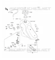 RESERVOIR CARBURANT pour Kawasaki KLX300R 1997