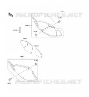 CACHE LAT&Eacute;RAL pour Kawasaki KLX300R 2001