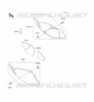 CACHE LAT&Eacute;RAL pour Kawasaki KLX300R 2001