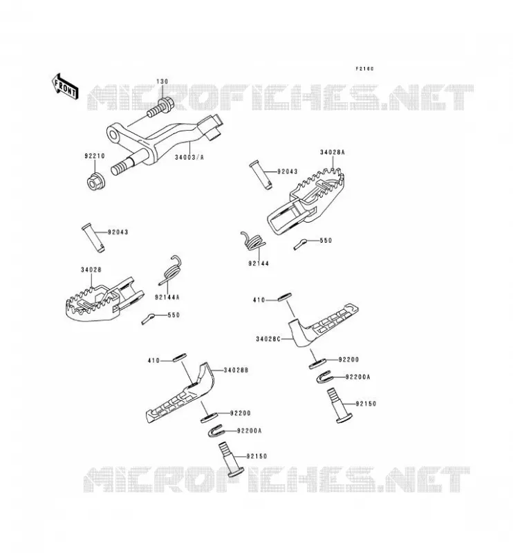REPOSE PIED Kawasaki TOUT-TERRAIN 300 1997 KLX300R  KLX300-B1