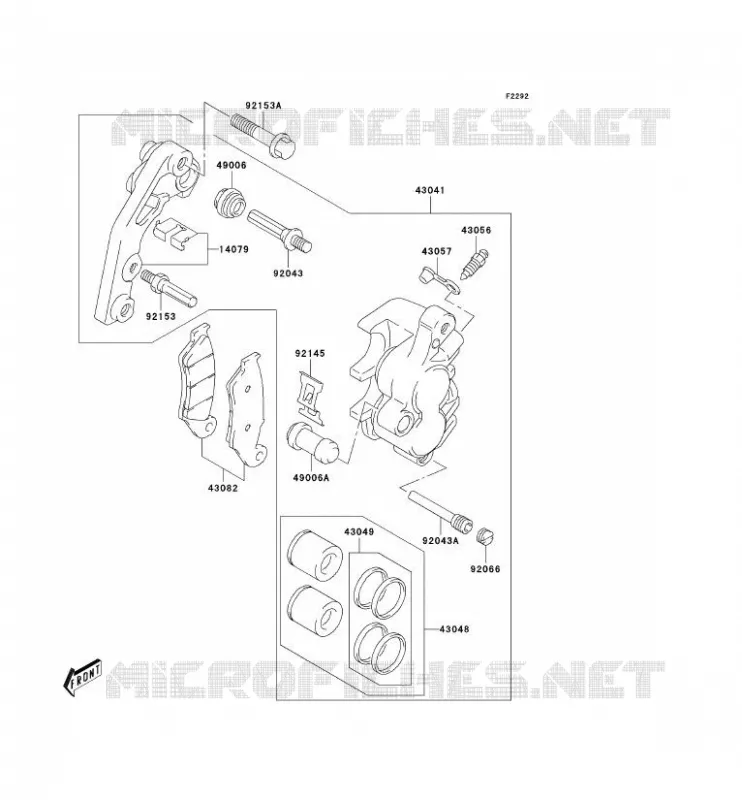 FREIN AVANT Kawasaki TOUT-TERRAIN 400 2003 KLX400SR  KLX400-A1