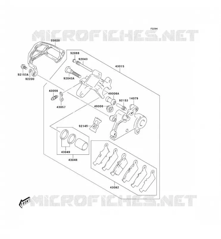 FREIN ARRIERE Kawasaki TOUT-TERRAIN 400 2003 KLX400R  KLX400-B1