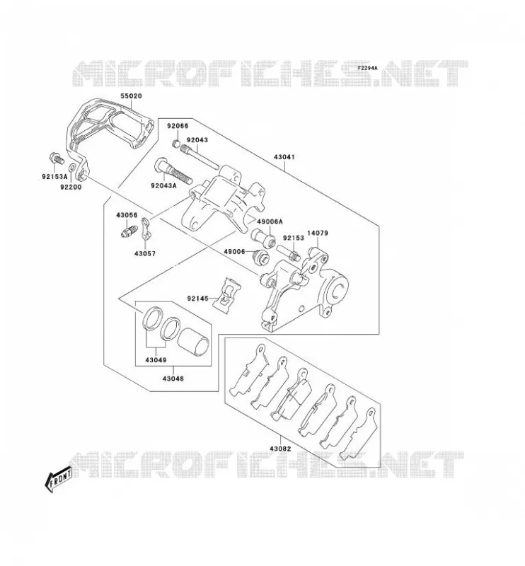 FREIN ARRIERE Kawasaki TOUT-TERRAIN 400 2004 KLX400R  KLX400-B2