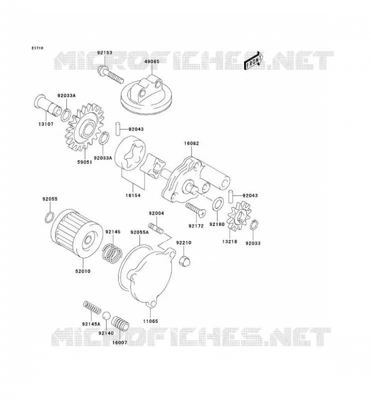 POMPE A HUILE Kawasaki TOUT-TERRAIN 400 2004 KLX400R  KLX400-B2