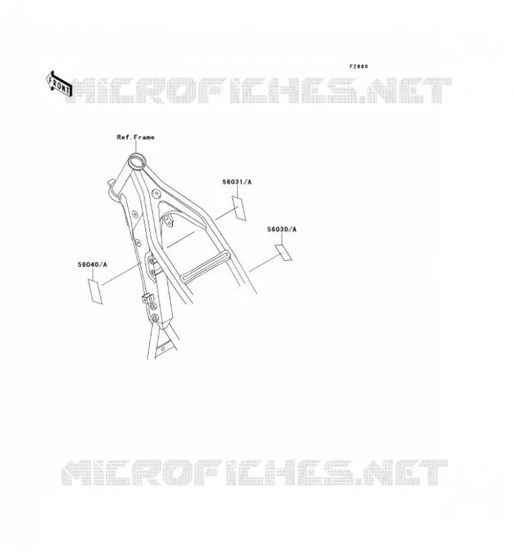 LABEL Kawasaki TOUT-TERRAIN 650 1994 KLX650R  KLX650-A2
