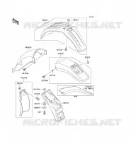 GARDE BOUE pour Kawasaki KLX650 1996