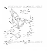 PIECE DE CADRE (COUVERTURE) pour Kawasaki KLX650 1996