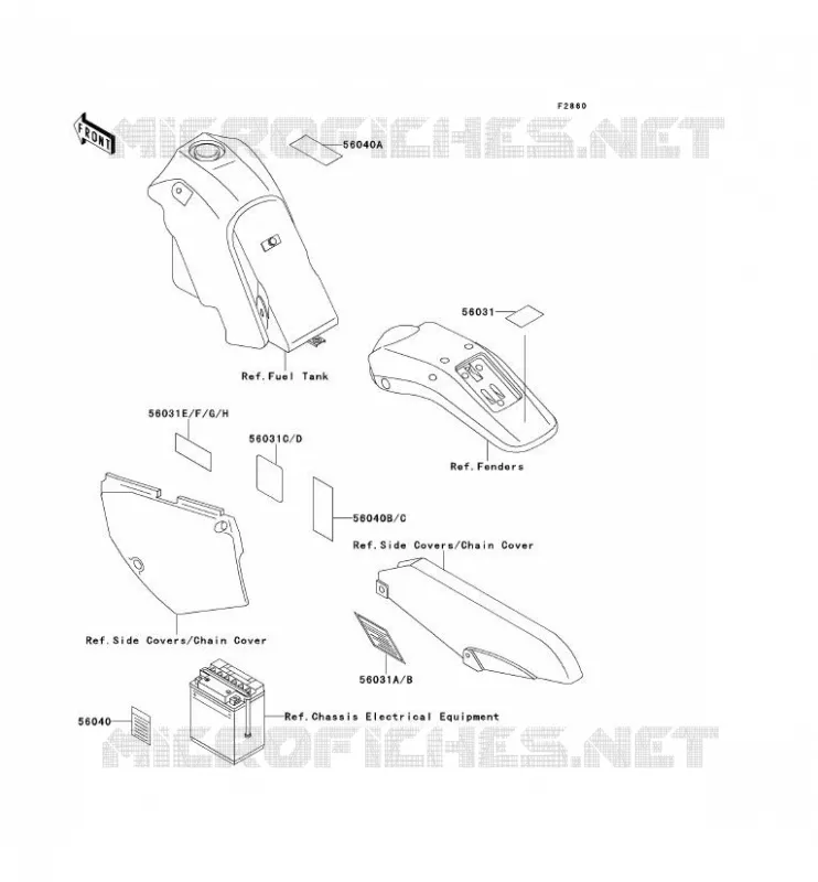 LABEL Kawasaki TOUT-TERRAIN 650 1993 KLX650  KLX650-C1