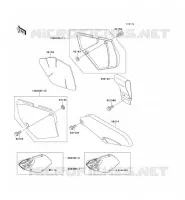 CACHE LAT&Eacute;RAL/GARDE CHAINE pour Kawasaki KLX650 1995