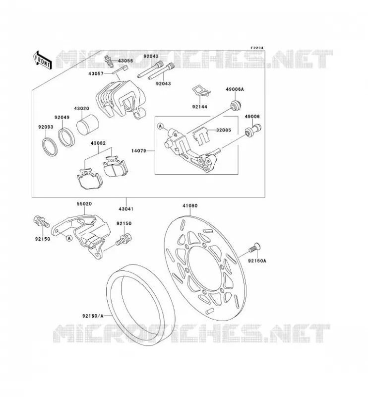 FREIN ARRIERE Kawasaki TOUT-TERRAIN 650 1995 KLX650  KLX650-C3